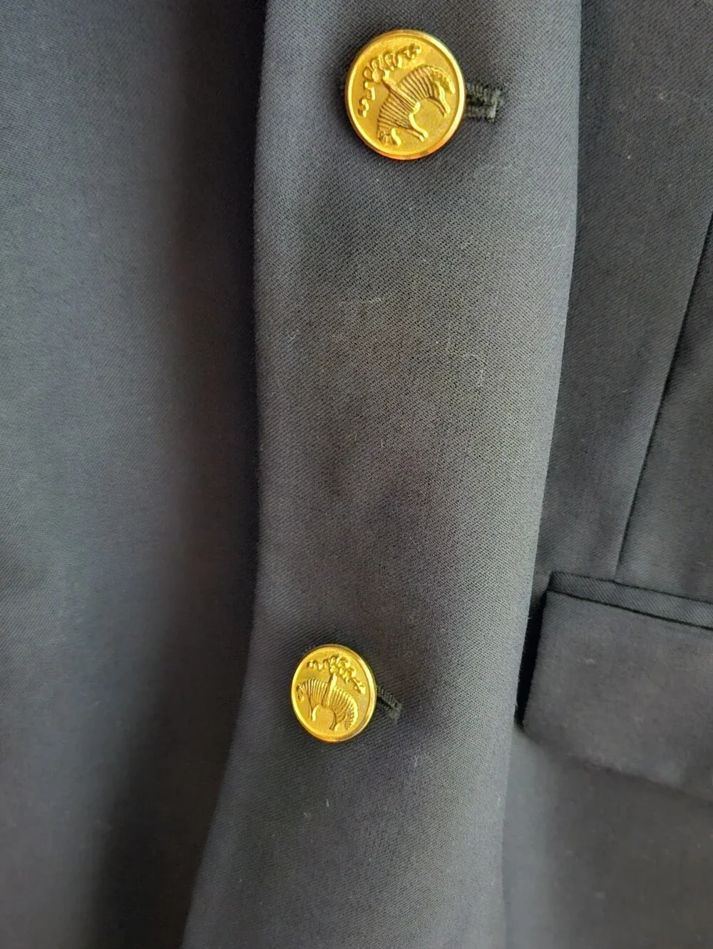 Brooks Brothers Madison Fit Navy Blazer Gold Buttons Men's 39L